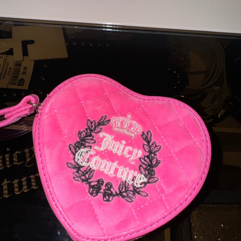 Juicy Couture Pink Heart Wristlet